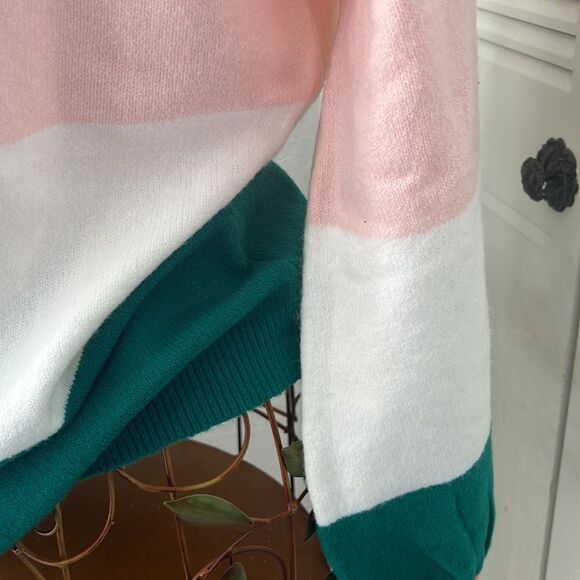 NWT Andree Bright Colorblock Striped Knit Sweater – Oversized/Relaxed Fit (Size - Picture 6 of 11